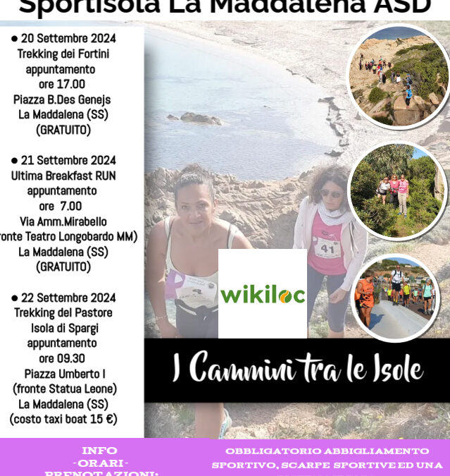GLI EVENTI DI FINE ESTATE “I CAMMINI TRA LE ISOLE”